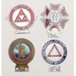 A The careful Drivers Club chrome and enamel badge, an Order of the Road, 20 year driver badge, a