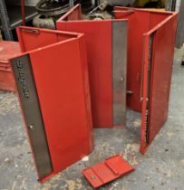 Three Snap-on tool chest hinged covers, 80 x 42cm and a another cover