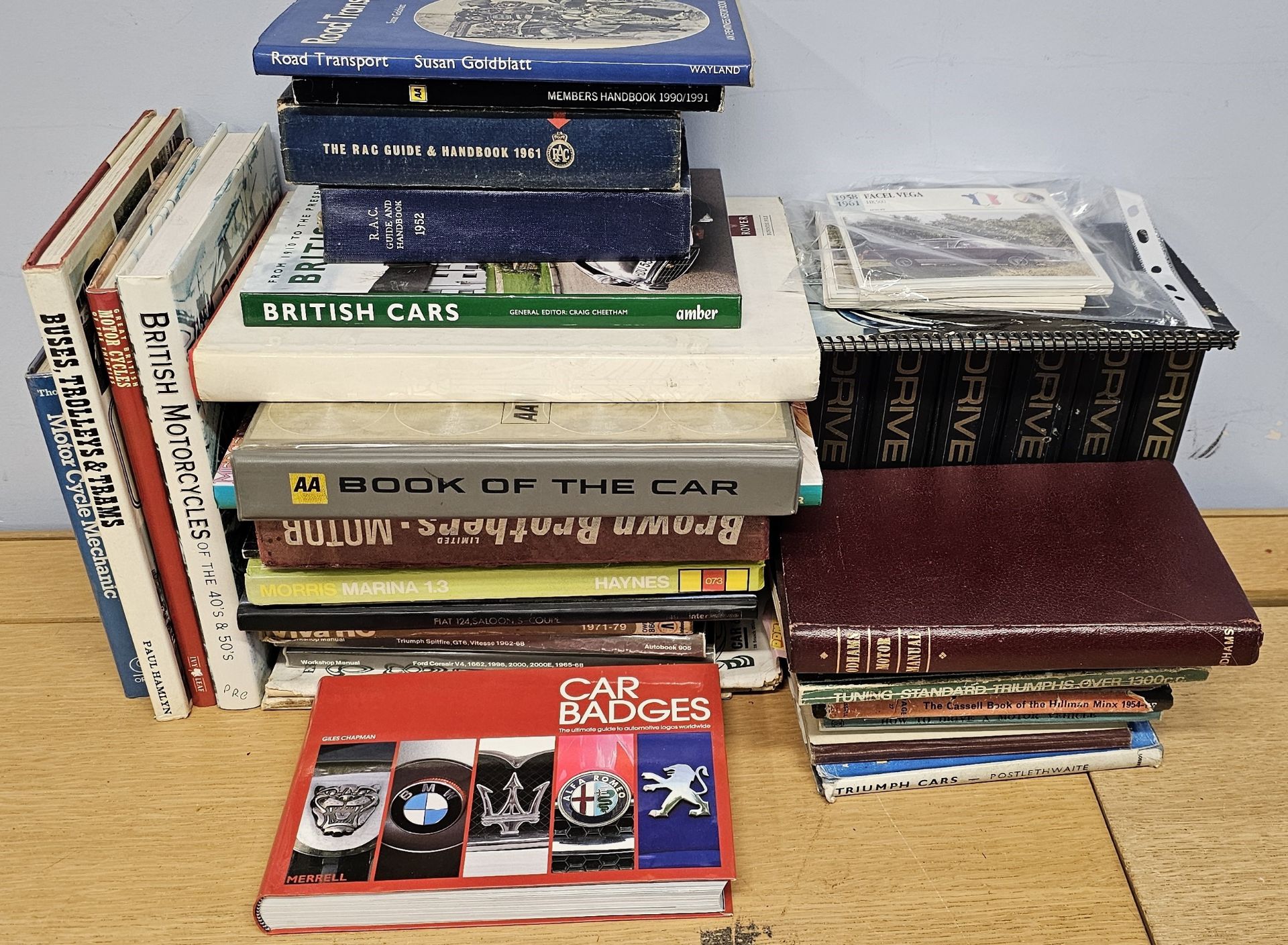 A collection of motor related books