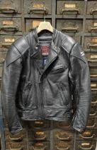 A Swift Innovation leather jacket with protectors fitted, size 40