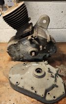 A c.1930 BSA 500 engine, XW792, with crank, incomplete and a spare single crankcase, J1574
