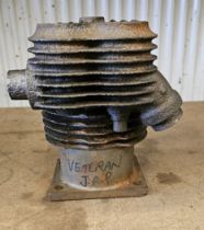 A veteran J.A.P. cylinder head with piston