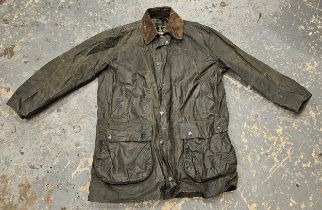 Barbour, a Border wax jacket, size 102cm 40"