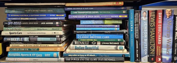 A collection of motoring related books to include seven autobiographies and Racing Cars by Doug Nye