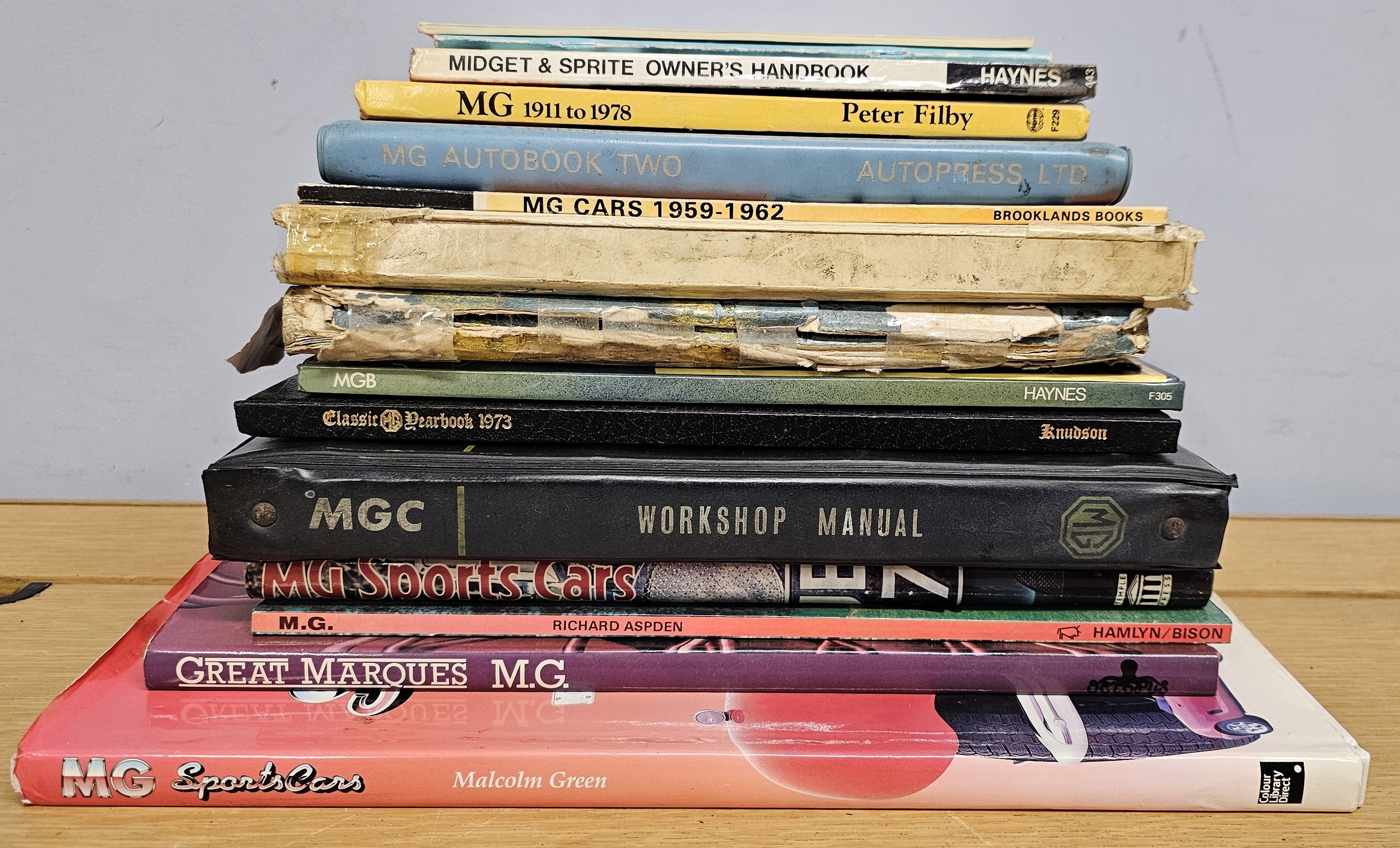 A collection of MG related books