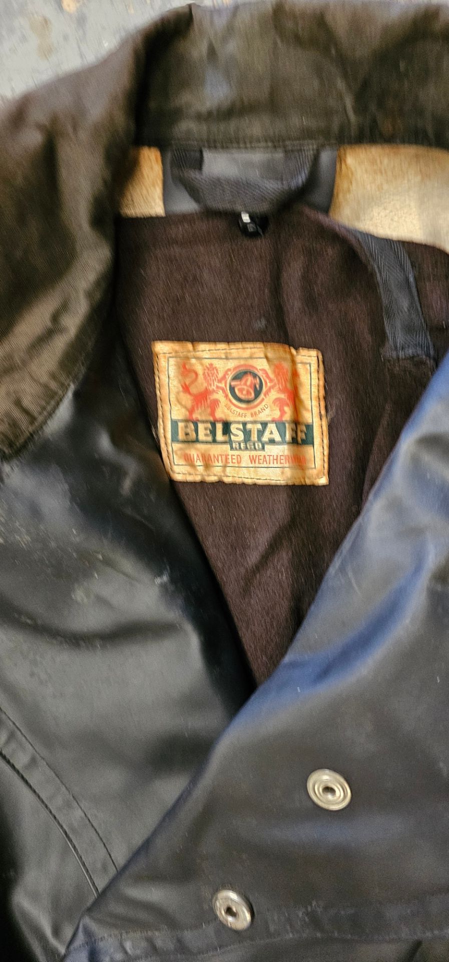 A rare Belstaff rubberised Weatherware long motoring coat, with liner, size L, in very good - Image 2 of 4
