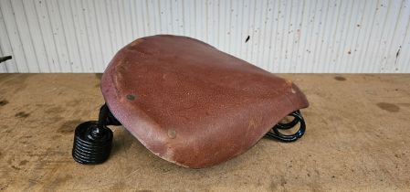 A vintage motorcycle seat