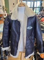 Morgan, an official Morgan sheepskin Irvin flying jacket, size 42, No.1300 by Aviation Leathercraft,