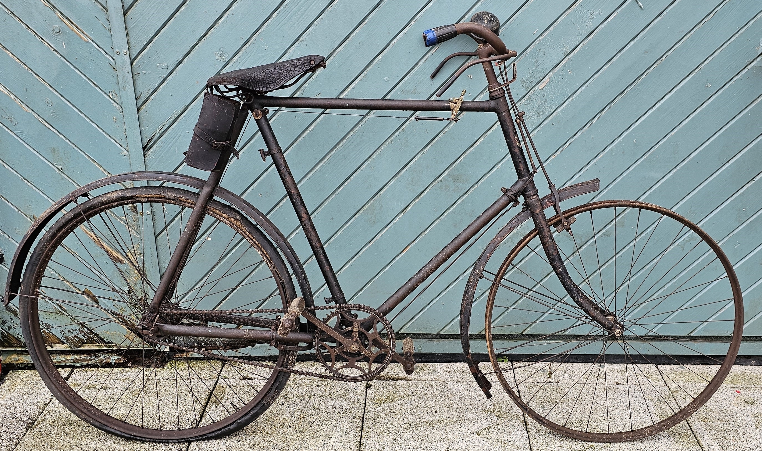 A vintage gentleman's bicycle, believed French, with Brooks seat