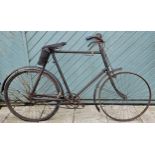 A vintage gentleman's bicycle, believed French, with Brooks seat