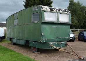 c.1950/60's Sipson Living Van, NO RESERVE, green alloy covered body with timber frame,