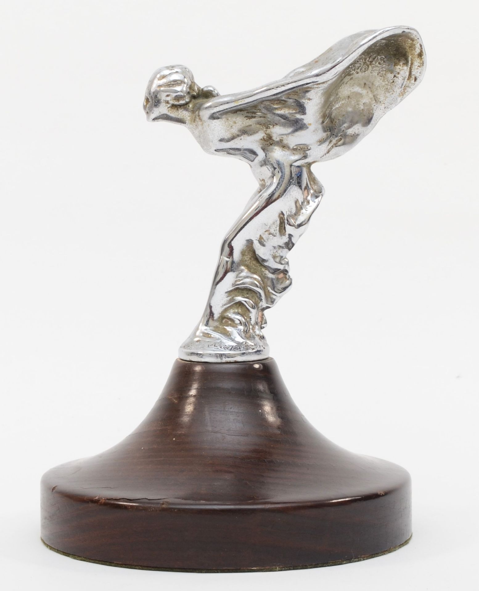 A Rolls Royce Spirit of Ecstasy mascot, probably Phantom I or II, signed Charles Sykes to the left - Image 4 of 11