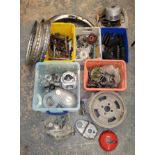 A collection of mainly DMW spares, including side panels and carb parts