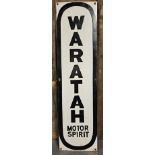 A reproduction Warath Motor Oil single sided vitreous enamel advertising sign, 87 x 23cm