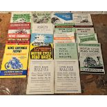 17 Olivers Mount race programs, c.1946 - 1958 and one Cadwell (18)