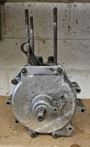 A Norton Model 50 crankcase and flywheel