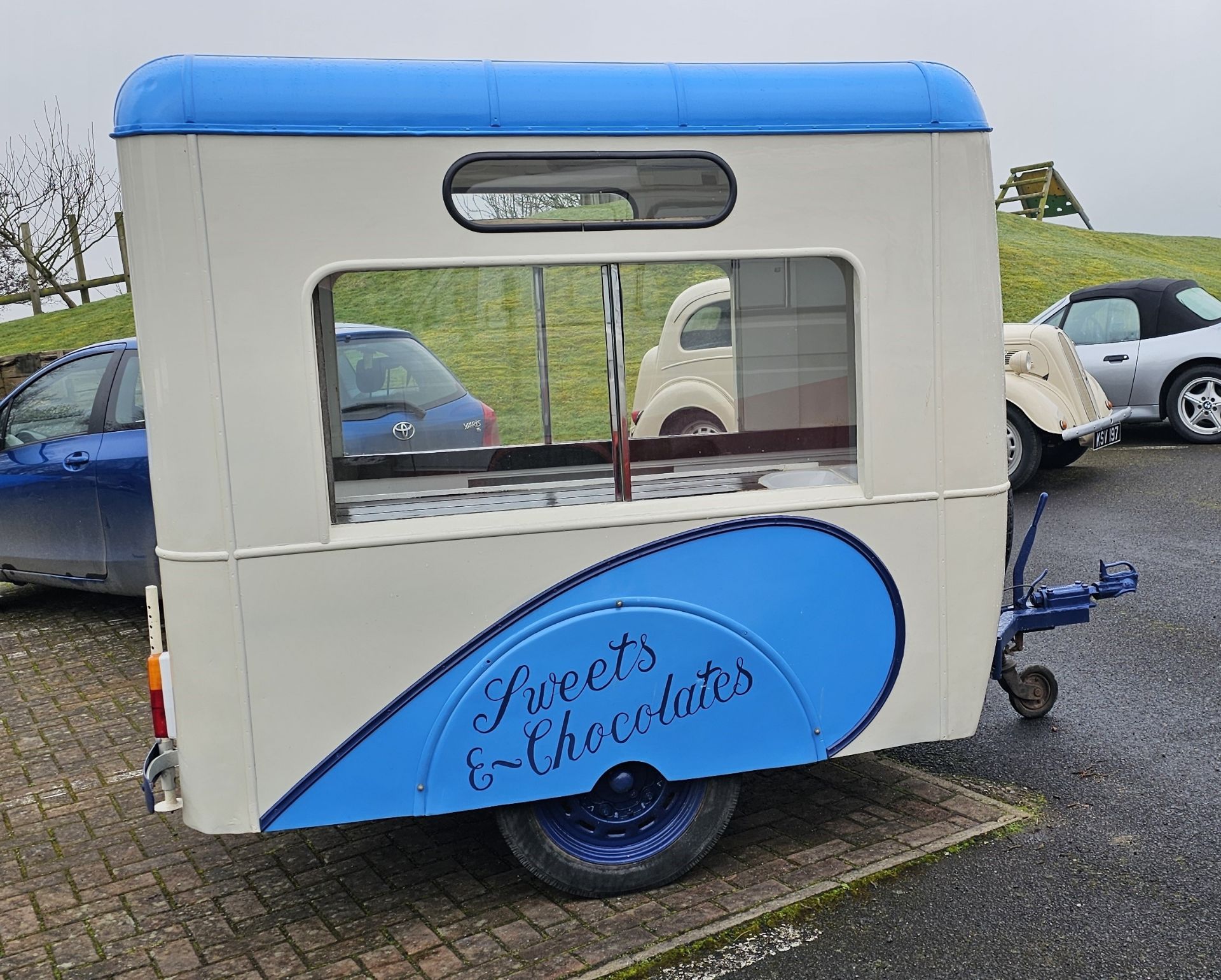 c.1948 Ice Cream vendors trailer, recently restored. An ideal trailer for earning its keep, check