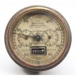 A Bonniksen 100MPH speedometer, by Rothermans of Coventry, c.1925, the nickel case with silvered
