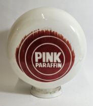 A Pink Paraffin glass globe by Hailware, 40cm