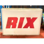 A RIX illuminated petrol filling station sign. 126 x 91.5cm