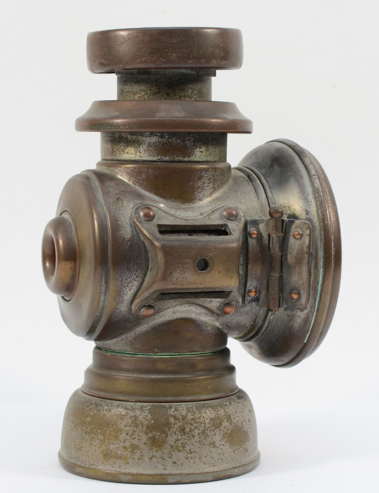 A vintage Lucas Kings Own brass motorcar lamp, no. F144, 21cm - Image 3 of 3
