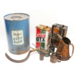 An Esso Blue paraffin container and other automobilia