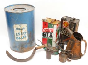 An Esso Blue paraffin container and other automobilia