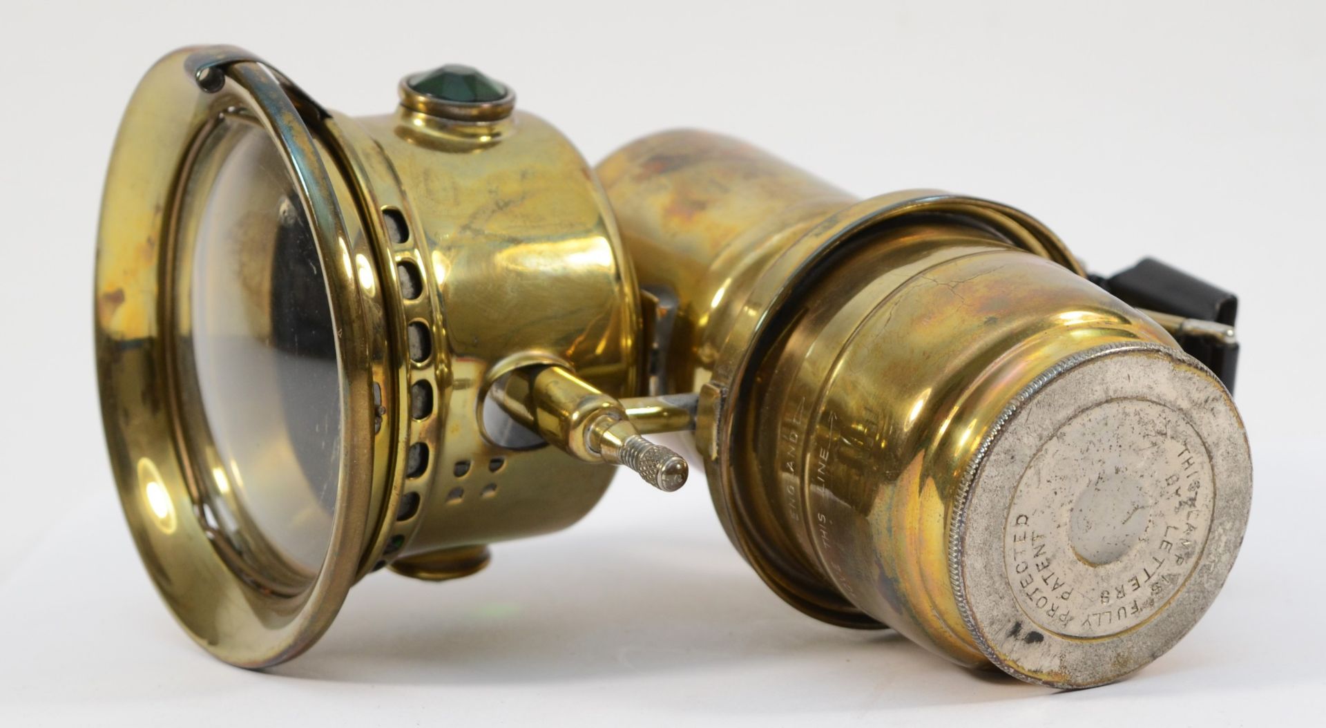 A vintage Lucas Calcia Club brass carbide lamp - Image 3 of 4