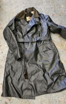 A rare Belstaff rubberised Weatherware long motoring coat, with liner, size L, in very good