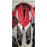 A Spyke set of red/black/white leathers. size 52