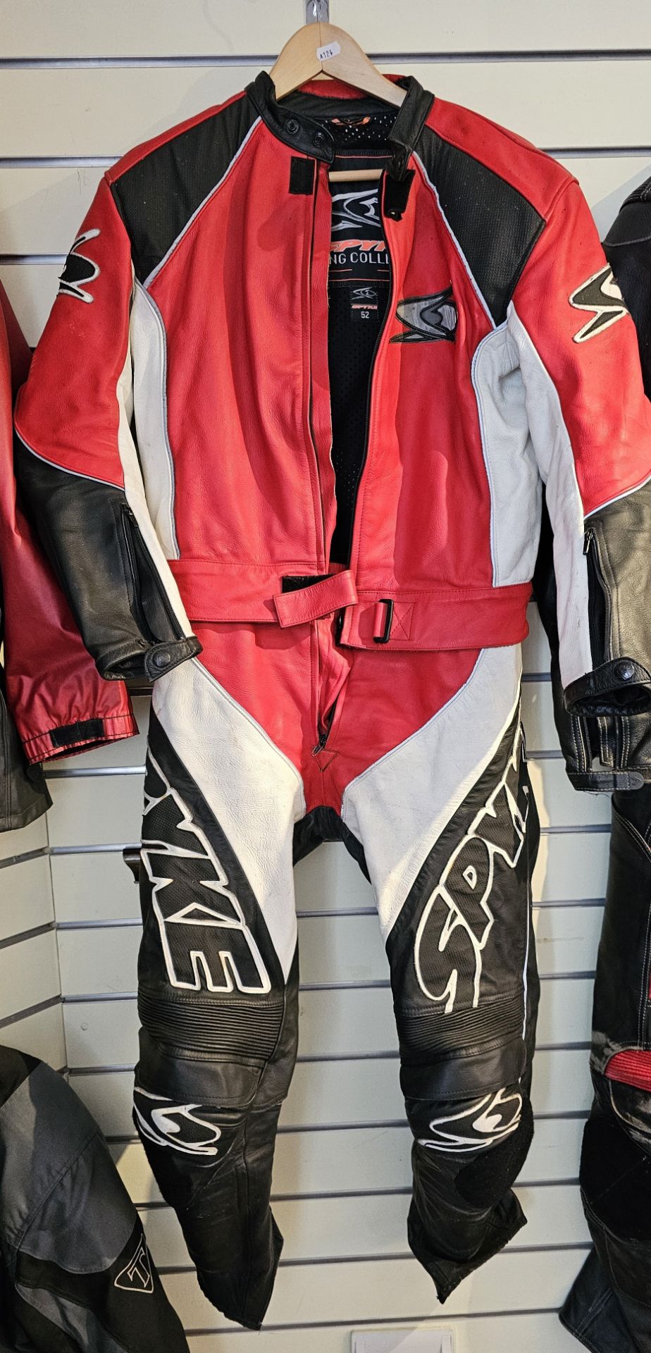 A Spyke set of red/black/white leathers. size 52