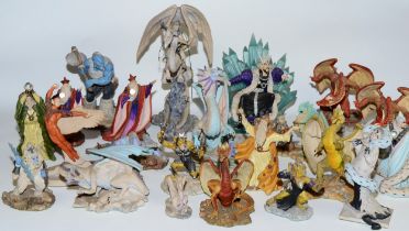 Enchanted; a group of seventeen painted figures comprising of Ice Troll, two Glostomorgs,