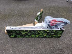 A Cobra H5024V cordless 50cm double sided hedge trimmer, Eco/Turbo RPM, 1200/1450 RPM, unused in