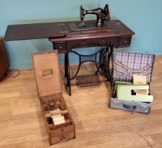 A cased Viking Class 20 Zig Zag sewing machine, complete with instruction manual together with a