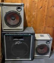 Hi-Fi stage sound equipment, comprising a pair of Richmond Allan speakers RD12C, a Scorpion