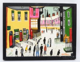 William Findley Burns (Contemporary), Northern street scene, oil on canvas, signed and framed,