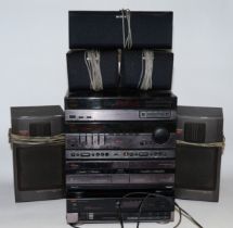 Betamax C5 machine together with a Awia 70 Hi-Fi entertainment system, speakers and other