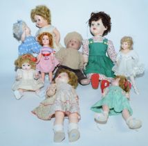 A group of mid and later 20th century dolls to include Pedigree dolls, and spare accessory's.