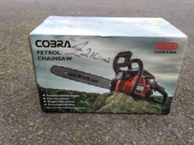 A Cobra CS520-18 52cc petrol two stroke 18" chainsaw, unused in box.