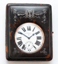 Mappin & Web, a nickle plated Goliath key less wind pocket watch, the enamel dial set with Roman