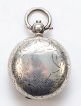 An Edward VII silver Sovereign case, by Joseph Gloster, Birmingham 1903, with chased foliate