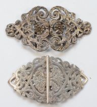 A Victorian silver nurses belt buckle, by A A Venour & Co, Birmingham 1898, with pierced chased