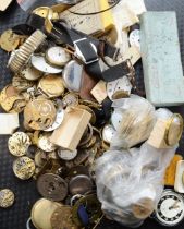 A group of mixed pocket and wrist watch parts/spares.