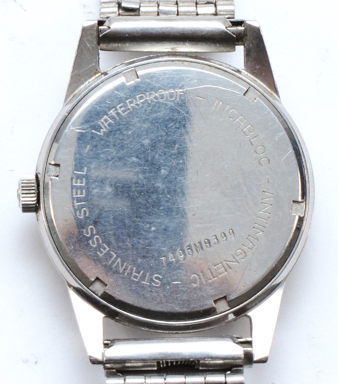 J.W Enson, a stainless steel Gentleman's Incabloc - Antimagnetic wrist watch, set with baton and - Image 2 of 2