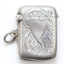 A George V silver vesta case, by Joseph Gloster Ltd, Birmingham 1915, 15gm.