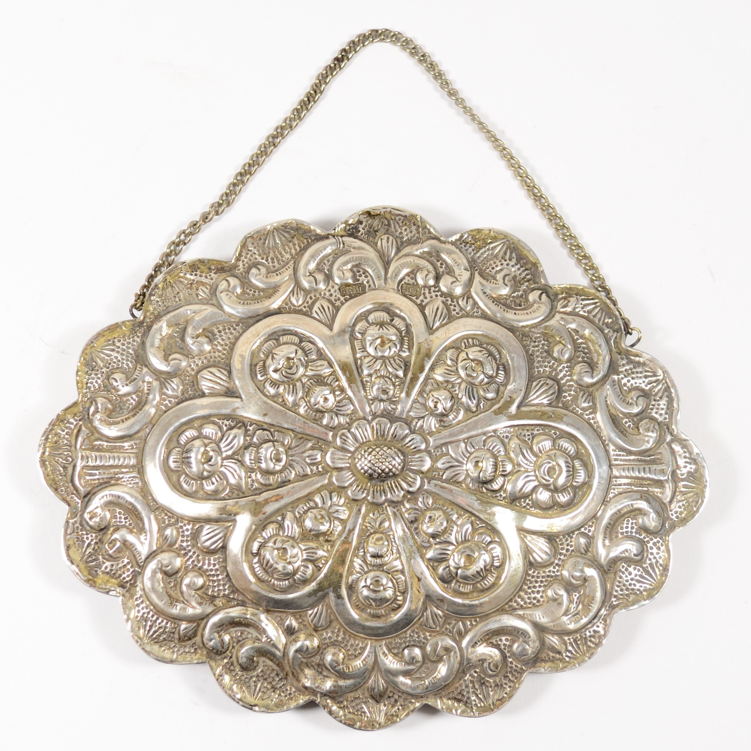 A 900 standard embossed wall hanging small mirror, 16 x 12.5cm - Image 2 of 2