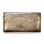 An Edward VII silver calling card case, by Charles S Green, London 1908, with chased foliate