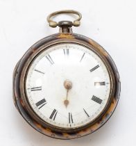 Bery Reed of Bristol, a silver cased key wind open faced fusee pocket watch, London 1822, the