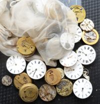 A group of mixed pocket and wrist watch parts/spares.