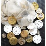 A group of mixed pocket and wrist watch parts/spares.